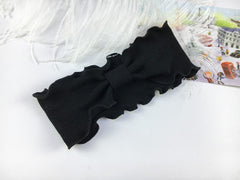 Girl Stylish Bowknot Headband Twist Hairband Bow Knot Cross Tie Solid Headwear Lovely Babies Kids Girls Bow Tie Headwear