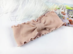 Girl Stylish Bowknot Headband Twist Hairband Bow Knot Cross Tie Solid Headwear Lovely Babies Kids Girls Bow Tie Headwear