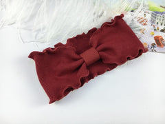 Girl Stylish Bowknot Headband Twist Hairband Bow Knot Cross Tie Solid Headwear Lovely Babies Kids Girls Bow Tie Headwear