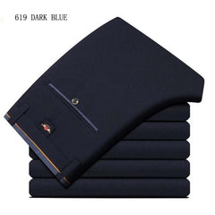 Men‘s Suit Pants Spring and Summer Male Dress Pants Business Office Elastic Wrinkle Resistant Big Size Classic Trousers Male