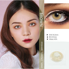 EYESHARE- 1 Pair  Bitas Ocean Color  Beautiful Pupil Contact Lenses Cosmetic Contact Lens Eye Color (2pcs)