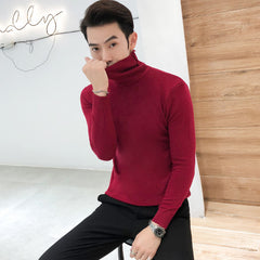 Winter New Men's Turtleneck Sweaters Black  Brand Knitted Pullovers Men Solid Color Casual Male Sweater Autumn Knitwear