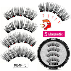 MB Magnetic Eyelashes with 5 Magnets Handmade Reusable 3D Mink False Eyelashes for Makeup faux cils magnetique naturel Tweezers