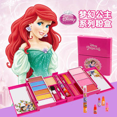 Disney Children's Cosmetics Toy Princess Makeup Box Set Frozen Girl House Toy Lip Gloss Rouge baby Christmas present