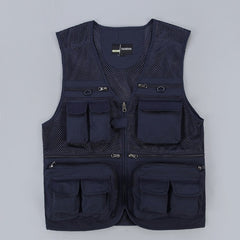 Unloading Men's Vest Tactical Coat Fashion Summer Photographer Waistcoat Mesh Work Sleeveless Jacket Tool Many Pocket Vest Male