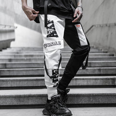 Men Multi-pocket Elastic Waist Harem Pant Men Streetwear Punk Hip Hop Casual Trousers Joggers Male Pants  New Dropshipping