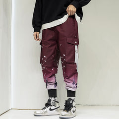 Men Multi-pocket Elastic Waist Harem Pant Men Streetwear Punk Hip Hop Casual Trousers Joggers Male Pants  New Dropshipping