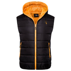 New Giraffe Brand Winter Jacket Men Hoodied Vest Men Zipper Mens Jacket Sleeveless Casual Winter Waistcoat Men