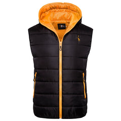 New Giraffe Brand Winter Jacket Men Hoodied Vest Men Zipper Mens Jacket Sleeveless Casual Winter Waistcoat Men