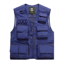 Outdoor Men's Tactical Fishing Vest jacket man Safari Jacket Multi Pockets Sleeveless travel Jackets 5XL 6XL 7XL, 7898m