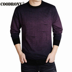 COODRONY Cashmere Sweater Men Brand Clothing Mens Sweaters Print Casual Shirt Autumn Wool Pullover Men O-Neck Pull Homme Top 613