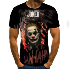 Hot Sale Clown T Shirt Men/women Joker Face 3D Printed Terror Fashion T-shirts size XXS-6XL