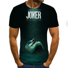 Hot Sale Clown T Shirt Men/women Joker Face 3D Printed Terror Fashion T-shirts size XXS-6XL