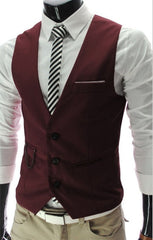 New Arrival Dress Vests For Men Slim Fit Mens Suit Vest Male Waistcoat Gilet Homme Casual Sleeveless Formal Business Jacket