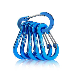 Booms Fishing CC1 6Pcs Aluminum Alloy Carabiner Keychain Outdoor Camping Climbing Snap Clip Lock Buckle Hook Fishing Tool 6Color