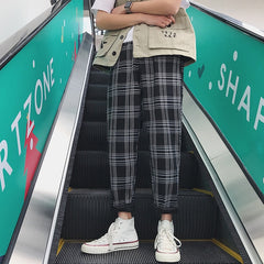 LAPPSTER Streetwear Yellow Plaid Pants Men Joggers 2020 Man Casual Straight Harem Pants Men Korean Hip Hop Track Pants Plus Size