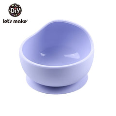 Let'S Make 1set Silicone Baby Feeding Set Waterproof Spoon Non-Slip Feedings Silicone Bowl Tableware Baby Products Baby Plate