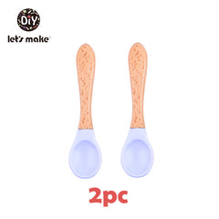 Let'S Make 1set Silicone Baby Feeding Set Waterproof Spoon Non-Slip Feedings Silicone Bowl Tableware Baby Products Baby Plate