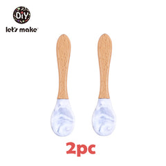 Let'S Make 1set Silicone Baby Feeding Set Waterproof Spoon Non-Slip Feedings Silicone Bowl Tableware Baby Products Baby Plate