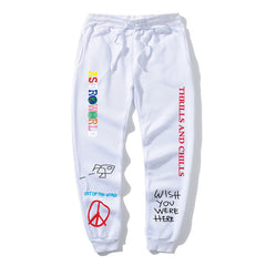 Quality Fleece trousers TRAVIS SCOTT ASTROWORLD Letter Printed Women Men Jogging Pants Hip hop Streetwear Men SweatpantS