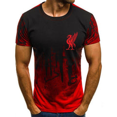 Liverpool fc 3d effect men / boys soccer jersey, hip hop gym shirt, soccer jersey, don't give up in liverpool