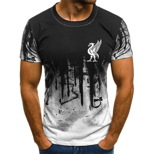 Liverpool fc 3d effect men / boys soccer jersey, hip hop gym shirt, soccer jersey, don't give up in liverpool