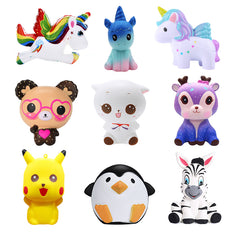 Kawaii Bear Squeeze Toys Squishy Jumbo Deer Unicorn Cat Slow Rising Cream Scented Stress Reliever Antistress Toys For Kid Baby