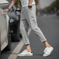 Casual Ankle-Length Plaid Pants Men Trousers Streetwear Jogger Pants Men Sweatpants Slim Fit Men Pants  New