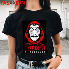 New Money Heist Cool Tshirt Men La Casa De Papel Harajuku T-shirt House of Paper Graphic Tshirt Bella Ciao Hip Hop Top Tees Male