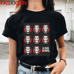 New Money Heist Cool Tshirt Men La Casa De Papel Harajuku T-shirt House of Paper Graphic Tshirt Bella Ciao Hip Hop Top Tees Male