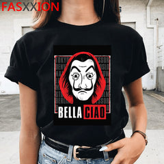 New Money Heist Cool Tshirt Men La Casa De Papel Harajuku T-shirt House of Paper Graphic Tshirt Bella Ciao Hip Hop Top Tees Male