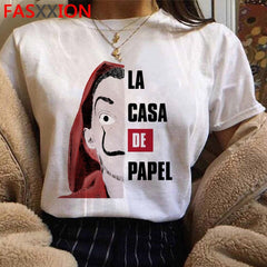 New Money Heist Cool Tshirt Men La Casa De Papel Harajuku T-shirt House of Paper Graphic Tshirt Bella Ciao Hip Hop Top Tees Male