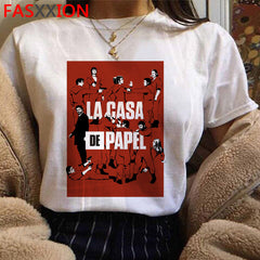 New Money Heist Cool Tshirt Men La Casa De Papel Harajuku T-shirt House of Paper Graphic Tshirt Bella Ciao Hip Hop Top Tees Male