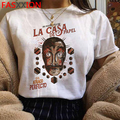 New Money Heist Cool Tshirt Men La Casa De Papel Harajuku T-shirt House of Paper Graphic Tshirt Bella Ciao Hip Hop Top Tees Male