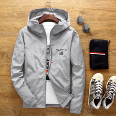 Jacket men windbreaker  spring and autumn new casual jacket jacket men windbreaker pilot zipper hooded jacket men