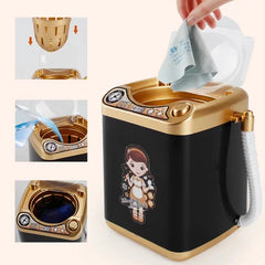 Mini Electric Makeup Brush Cleaner Washing Machine Dollhouse Toy Cosmetic Brush Powder Puff Washer Housekeeping Toys Kid Gifts