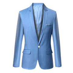 New Spring Autumn Men Blazer Long Sleeve Solid Color Slim Casual Thin Suit Jacket Plus Size SCI88