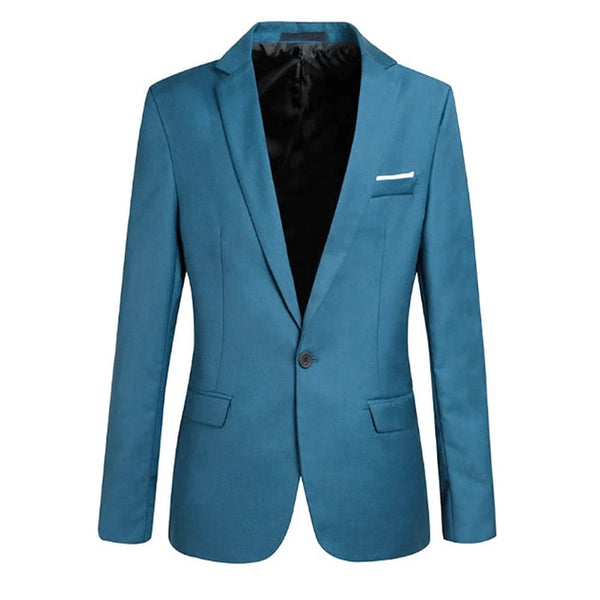 New Spring Autumn Men Blazer Long Sleeve Solid Color Slim Casual Thin Suit Jacket Plus Size SCI88