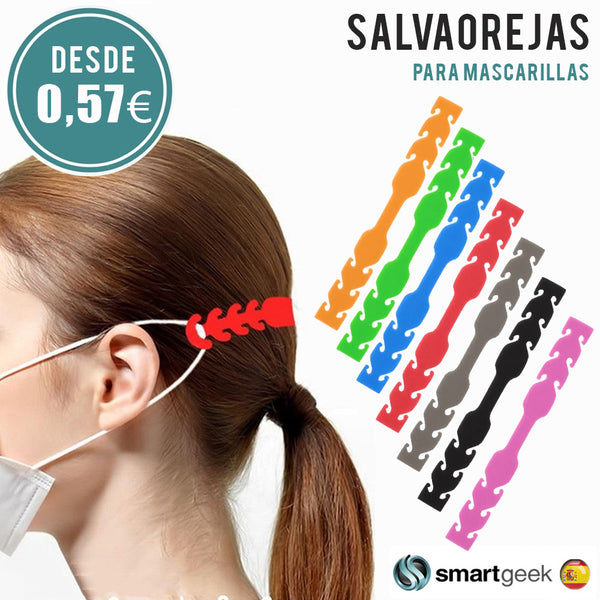 Pack de SALVAOREJAS para Mascarillas tira gancho orejas ajustable Mascarilla desde España